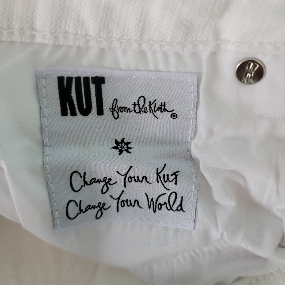 Kut from the Kloth White Denim Jean Shorts - Picture 8 of 10